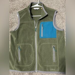 Orvis Olive Sherpa Fleece Vest